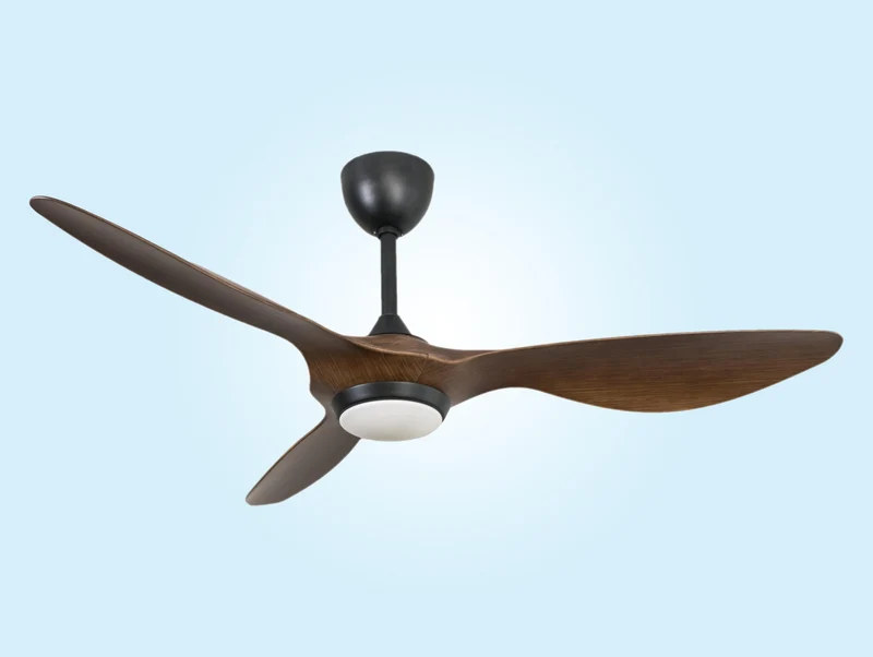 Ventilateur de plafond DC brun avec pales de 132cm pour 55m2 avec lumière