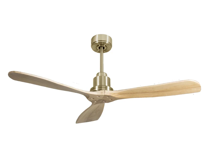 Ventilateur de plafond Réversible Thermostat Wifi Moteur à courant continu Toits en pente Télécommande Hypersilence Mémoire FullWood