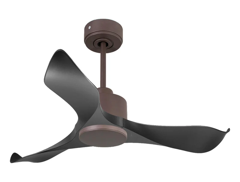 Ventilateur de plafond Réversible Thermostat Wifi Moteur à courant continu Toits en pente Télécommande Adaptateur 2/3 Lames Hypersilence Mémoire