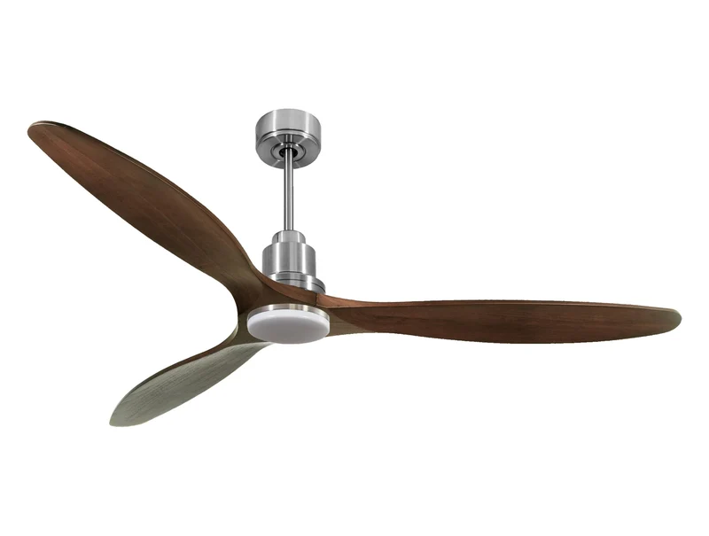 Ventilateur de plafond Réversible Thermostat Dimmable Wifi Moteur à courant continu Toits en pente Télécommande Lumière à trois tons Hypersilence Mémoire