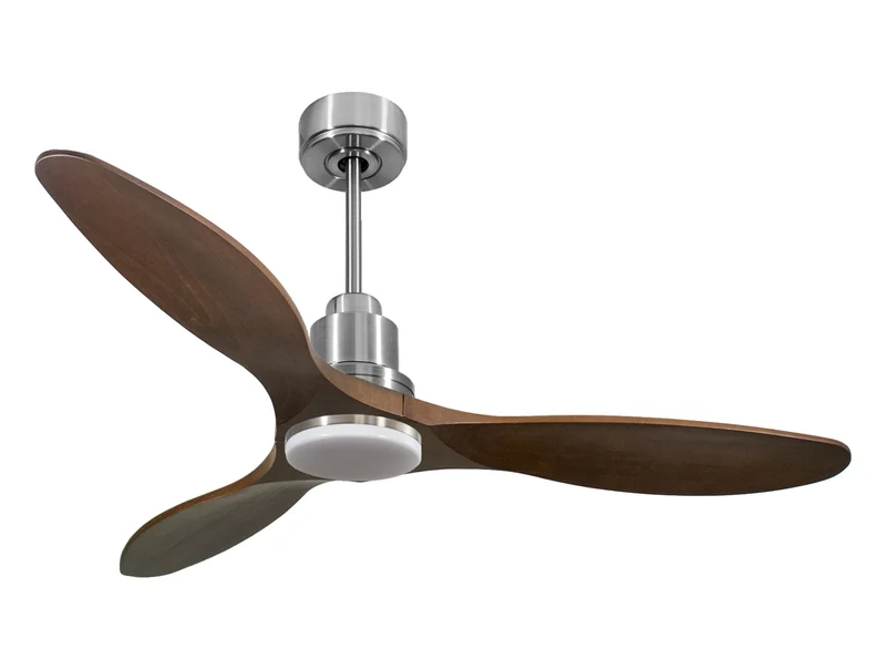 Ventilateur de plafond Réversible Thermostat Dimmable Wifi Moteur à courant continu Toits en pente Télécommande Lumière à trois tons Hypersilence Mémoire