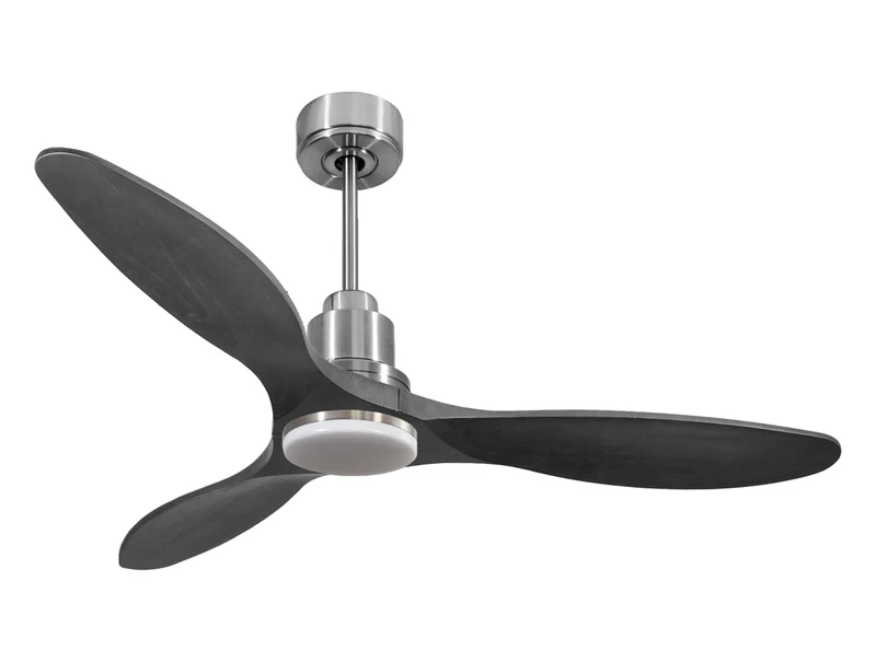 Ventilateur de plafond Réversible Thermostat Dimmable Wifi Moteur à courant continu Toits en pente Télécommande Lumière à trois tons Hypersilence Mémoire
