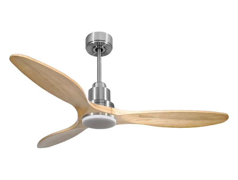 Ventilateur de plafond Réversible Thermostat Dimmable Wifi Moteur à courant continu Toits en pente Télécommande Lumière à trois tons Hypersilence Mémoire