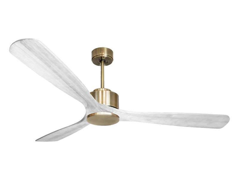 Ventilateur de plafond Réversible Thermostat Wifi Moteur à courant continu Toits en pente Télécommande Hypersilence Mémoire