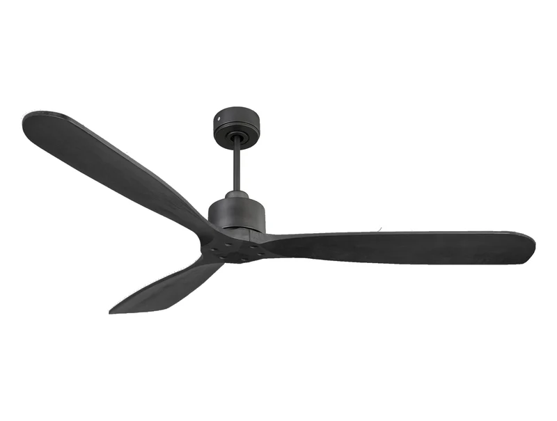 Ventilateur de plafond Réversible Thermostat Wifi Moteur à courant continu Toits en pente Télécommande Hypersilence Mémoire FullWood