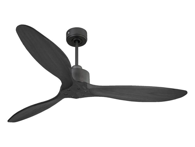 Ventilateur de plafond Réversible Thermostat Wifi Moteur à courant continu Toits en pente Télécommande Hypersilence Mémoire FullWood