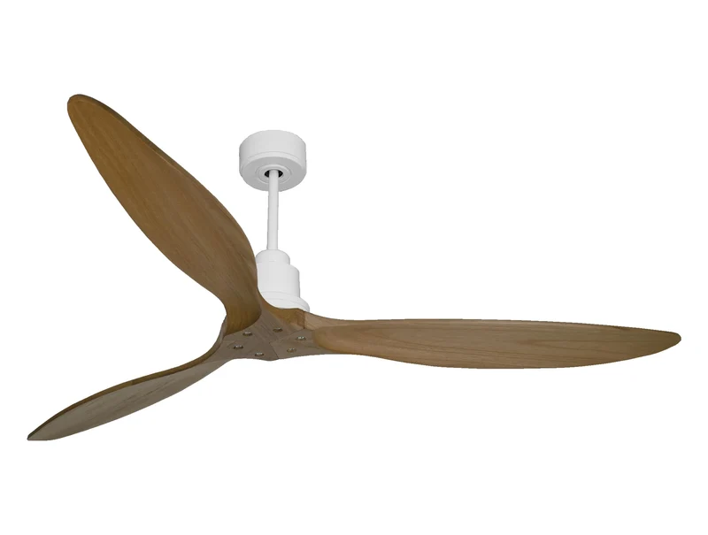 Ventilateur de plafond Réversible Thermostat Wifi Moteur à courant continu Toits en pente Télécommande Hypersilence Mémoire FullWood