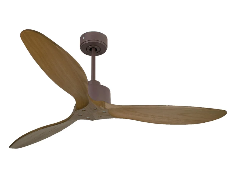 Ventilateur de plafond Réversible Thermostat Wifi Moteur à courant continu Toits en pente Télécommande Hypersilence Mémoire FullWood