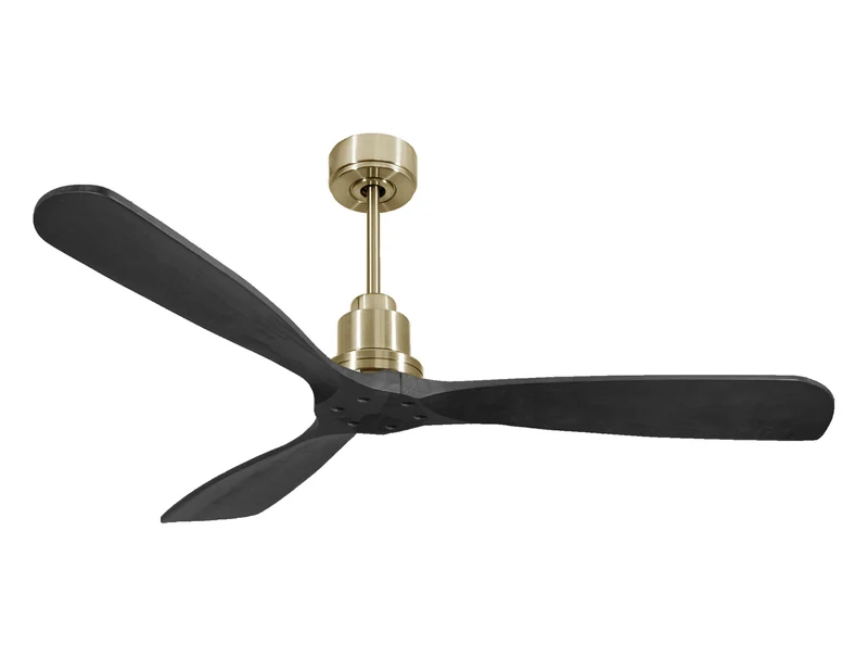 Ventilateur de plafond Réversible Thermostat Wifi Moteur à courant continu Toits en pente Télécommande Hypersilence Mémoire FullWood