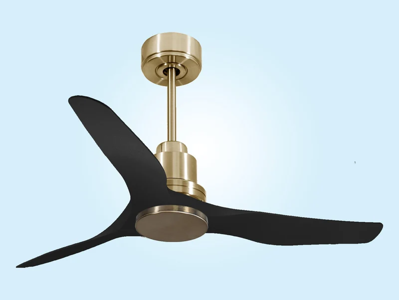 Ventilateur de plafond Réversible Thermostat Wifi Moteur à courant continu Toits en pente Télécommande Adaptateur 2/3 Lames Hypersilence Mémoire