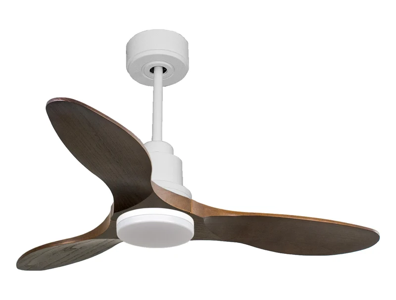 Ventilateur de plafond Réversible Thermostat Dimmable Wifi Moteur à courant continu Toits en pente Télécommande Lumière à trois tons Hypersilence Mémoire