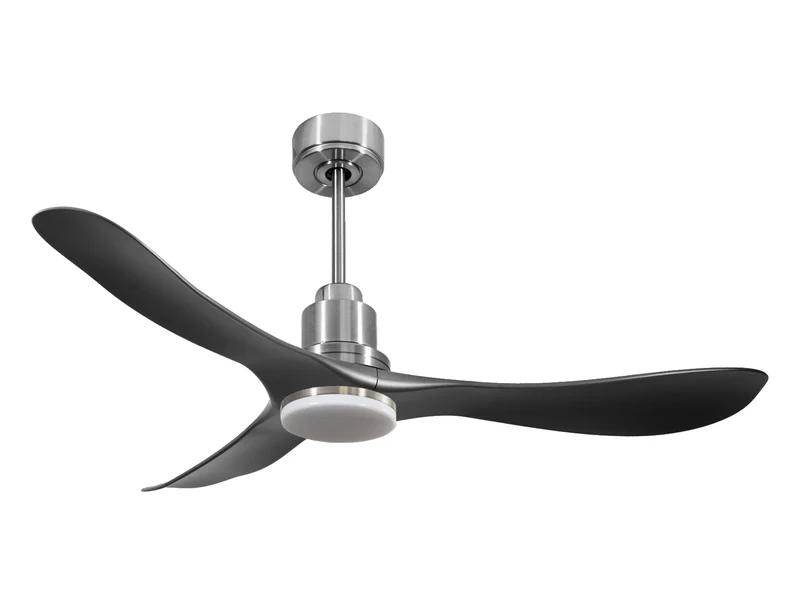 Ventilateur de plafond Réversible Thermostat Dimmable Wifi Moteur à courant continu Toits en pente Télécommande Lumière à trois tons Hypersilence Mémoire