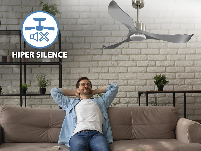 Ventilateur de plafond Réversible Thermostat Dimmable Wifi Moteur à courant continu Toits en pente Télécommande Lumière à trois tons Mémoire