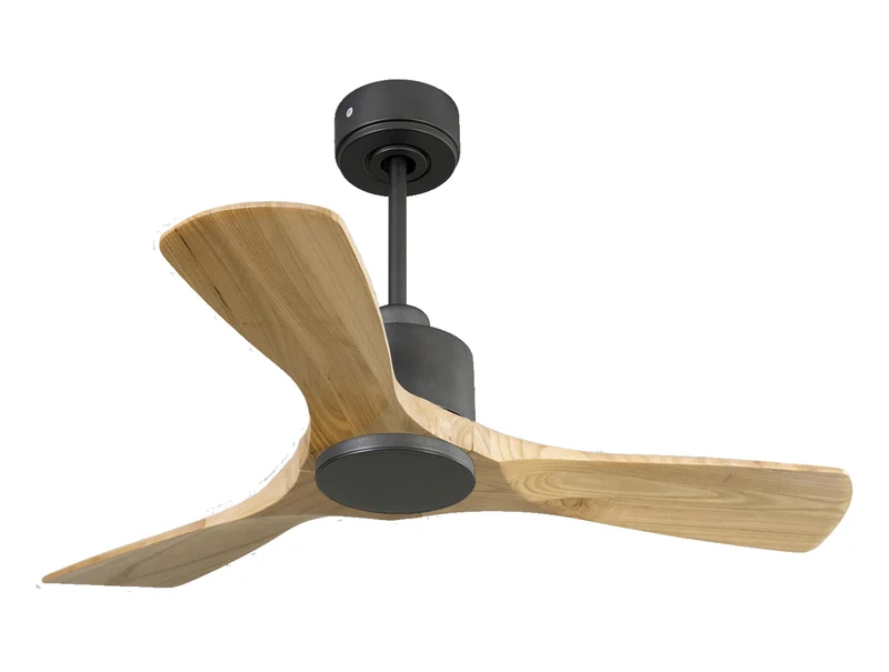 Ventilateur de plafond Réversible Thermostat Wifi Moteur à courant continu Toits en pente Télécommande Hypersilence Mémoire