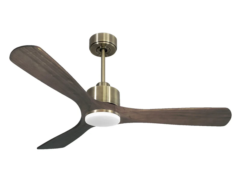 Ventilateur de plafond Réversible Thermostat Dimmable Wifi Moteur à courant continu Toits en pente Télécommande Lumière à trois tons Hypersilence Mémoire