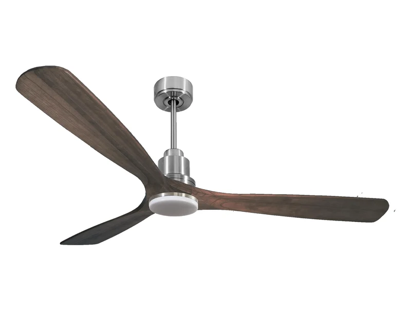 Ventilateur de plafond Réversible Thermostat Dimmable Wifi Moteur à courant continu Toits en pente Télécommande Lumière à trois tons Hypersilence Mémoire