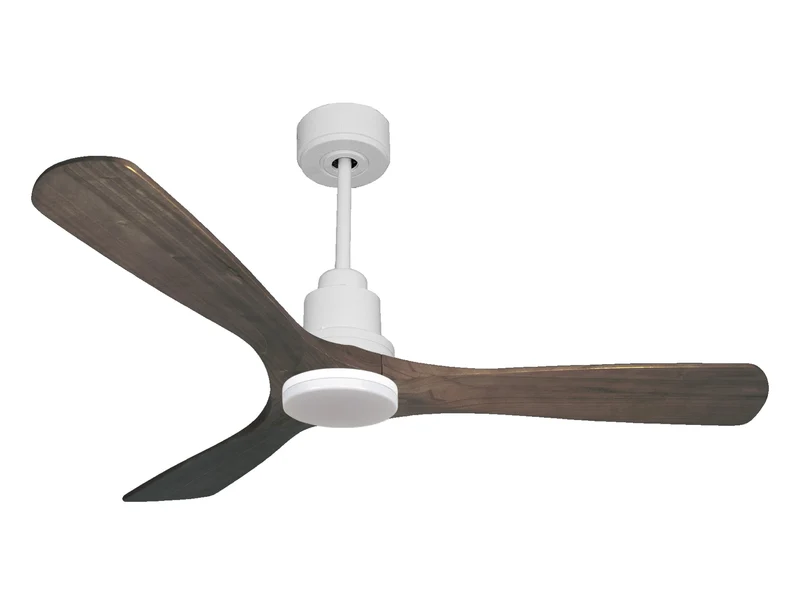 Ventilateur de plafond Réversible Thermostat Dimmable Wifi Moteur à courant continu Toits en pente Télécommande Lumière à trois tons Hypersilence Mémoire