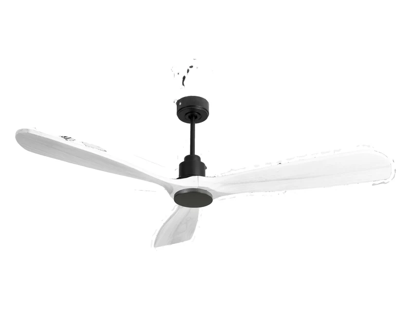 Ventilateur de plafond Réversible Thermostat Wifi Moteur à courant continu Toits en pente Télécommande Hypersilence Mémoire FullWood