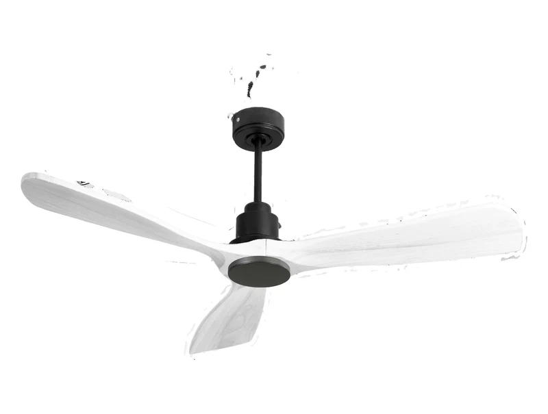 Ventilateur de plafond Réversible Thermostat Wifi Moteur à courant continu Toits en pente Télécommande Hypersilence Mémoire FullWood