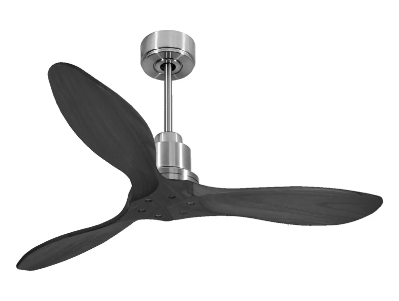 Ventilateur de plafond Réversible Thermostat Wifi Moteur à courant continu Toits en pente Télécommande Hypersilence Mémoire FullWood