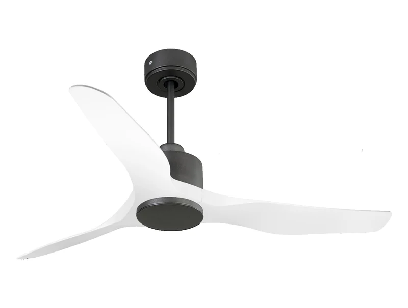 Ventilateur de plafond Réversible Thermostat Wifi Moteur à courant continu Toits en pente Télécommande Adaptateur 2/3 Lames Hypersilence Mémoire