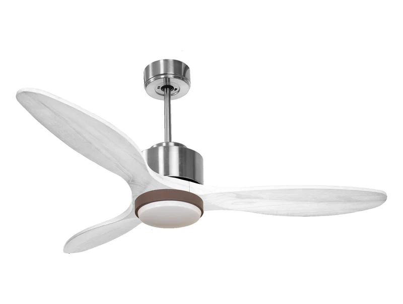 Ventilateur de plafond Réversible Thermostat Dimmable Wifi Moteur à courant continu Toits en pente Télécommande Lumière à trois tons Hypersilence Mémoire