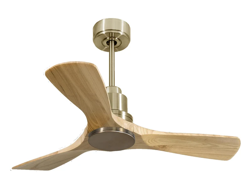 Ventilateur de plafond Réversible Thermostat Wifi Moteur à courant continu Toits en pente Télécommande Hypersilence Mémoire