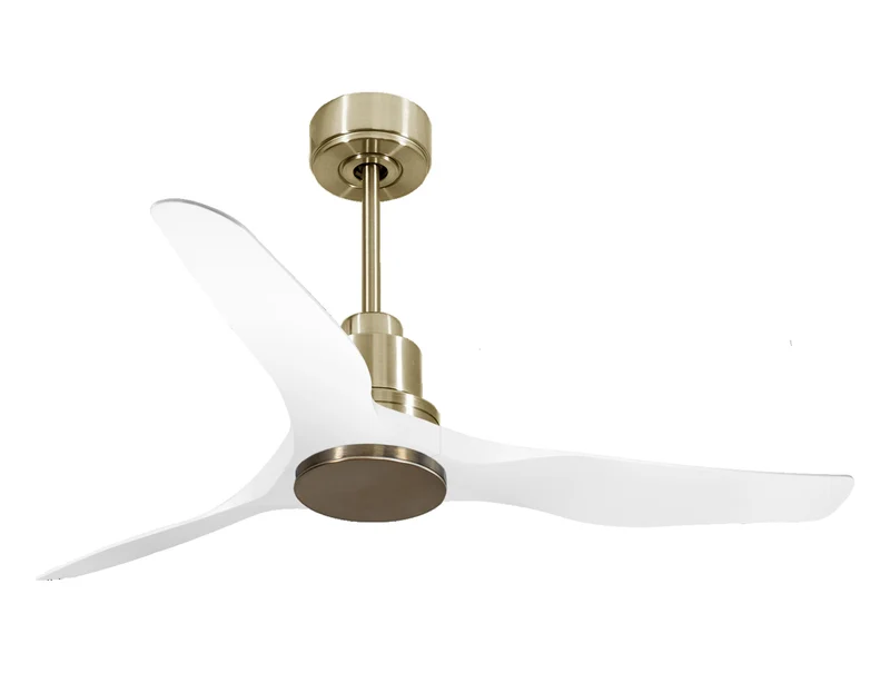Ventilateur de plafond Réversible Thermostat Wifi Moteur à courant continu Toits en pente Télécommande Adaptateur 2/3 Lames Hypersilence Mémoire