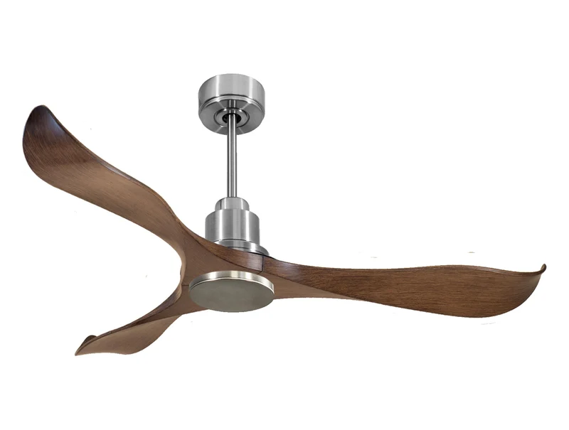 Ventilateur de plafond Réversible Thermostat Wifi Moteur à courant continu Toits en pente Télécommande Adaptateur 2/3 Lames Hypersilence Mémoire