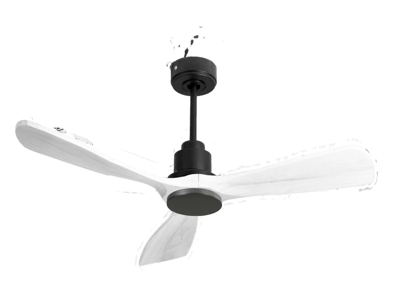Ventilateur de plafond Réversible Thermostat Wifi Moteur à courant continu Toits en pente Télécommande Hypersilence Mémoire FullWood