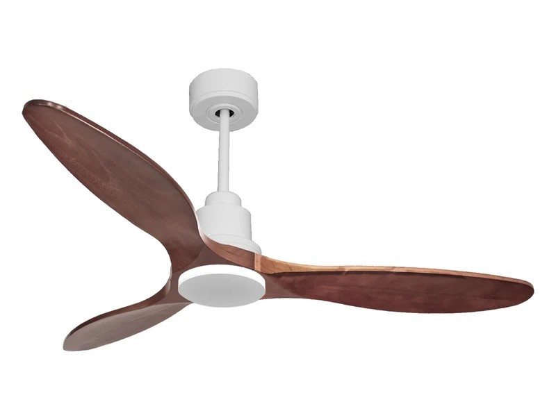 Ventilateur de plafond Réversible Thermostat Wifi Moteur à courant continu Toits en pente Télécommande Hypersilence Mémoire